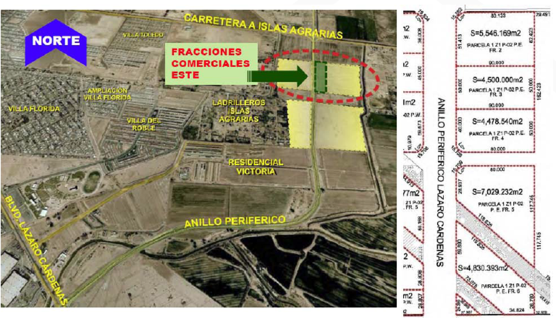 Terreno de 5,546.17 m²  cerca de Blvd. Islas Agrarias