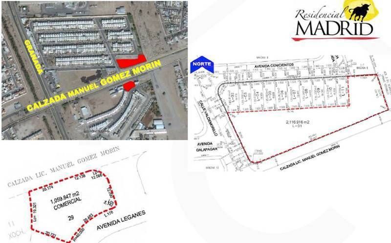 Terreno comercial de 1,059.85 m2 sobre Calz.Gómez Morín, cerca de Lagos del Sol