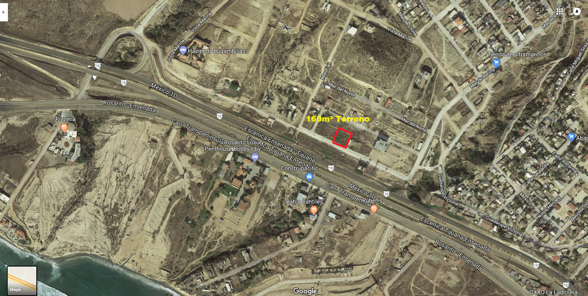 Terreno habitacional ubicado frente a Puerto Nuevo, con hermosa vista al mar!