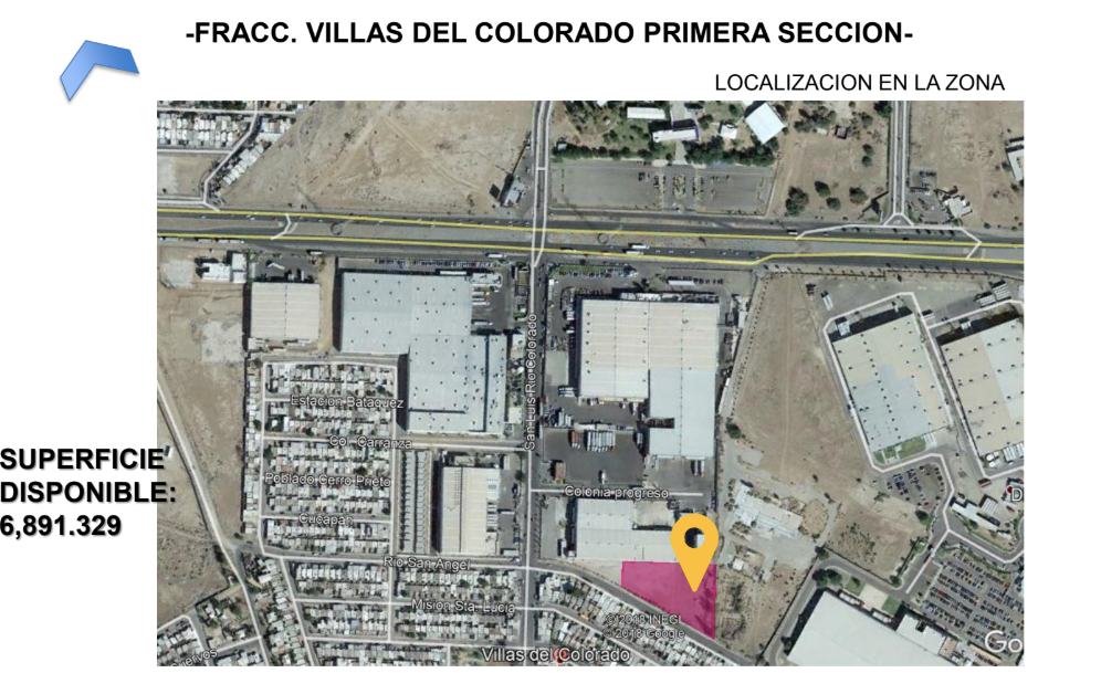 Terreno Comercial de 6,891.329 m² en Venta en Villas del Colorado