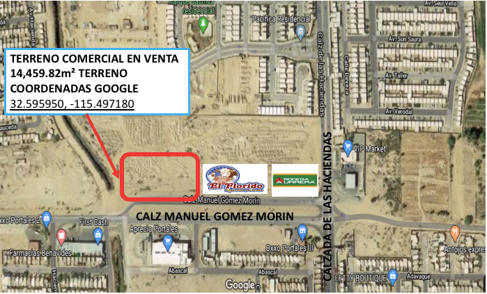Terreno Comercial de 14,459.82m² sobre Calz. Manuel Gómez Morín