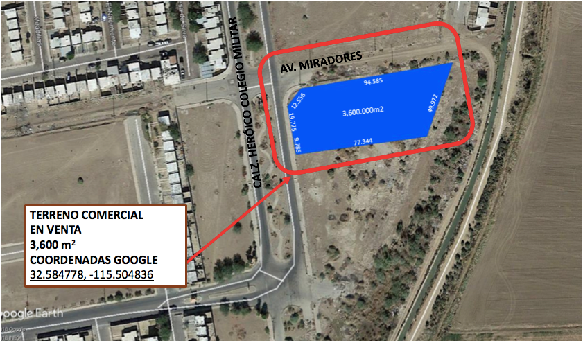 Terreno Comercial de 3,600m² en Hacienda de las Torres