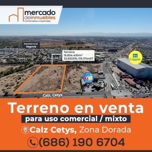 Terreno Comercial en Venta sobre Calz. Cetys