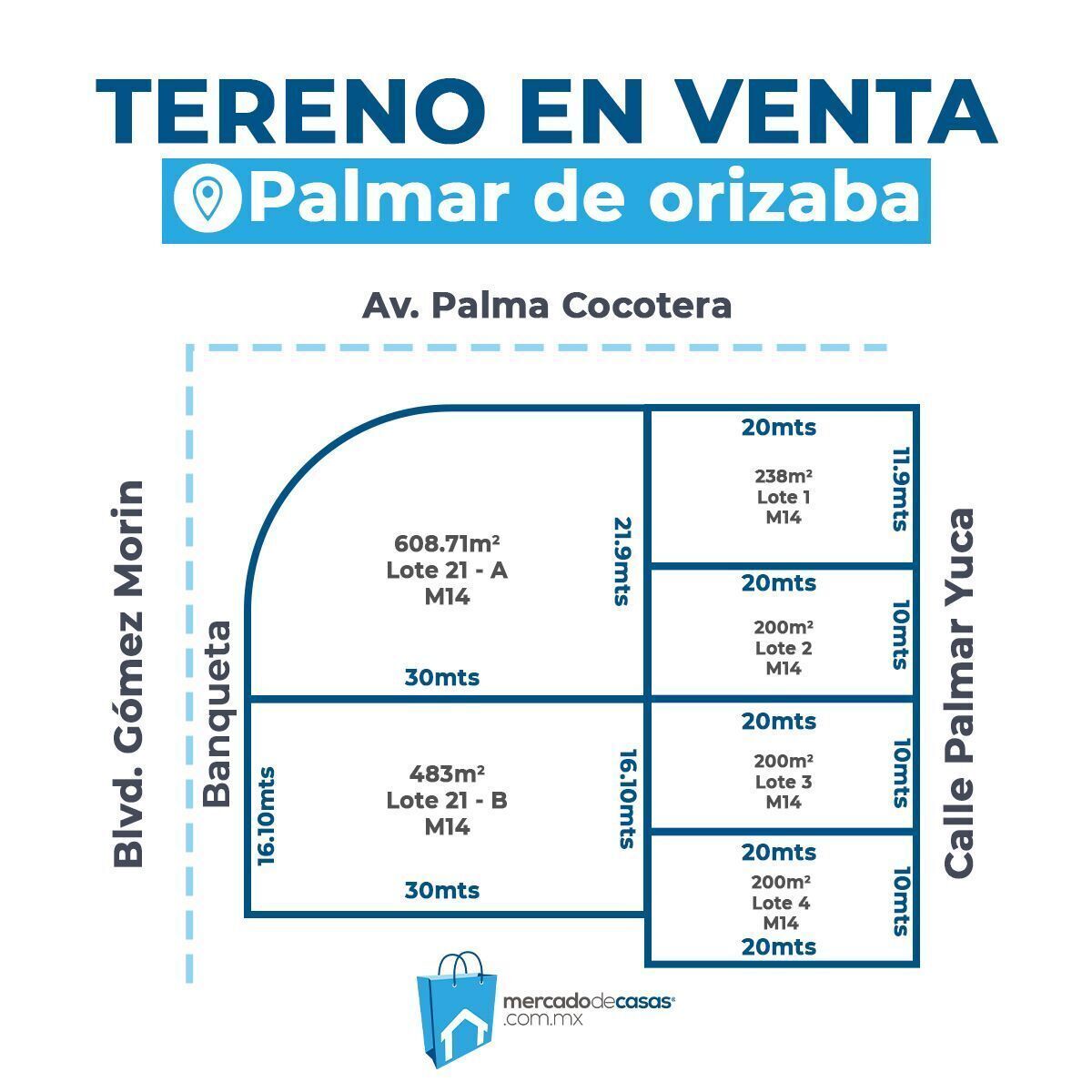 Terrenos a crédito en Gomez Morin Poniente
