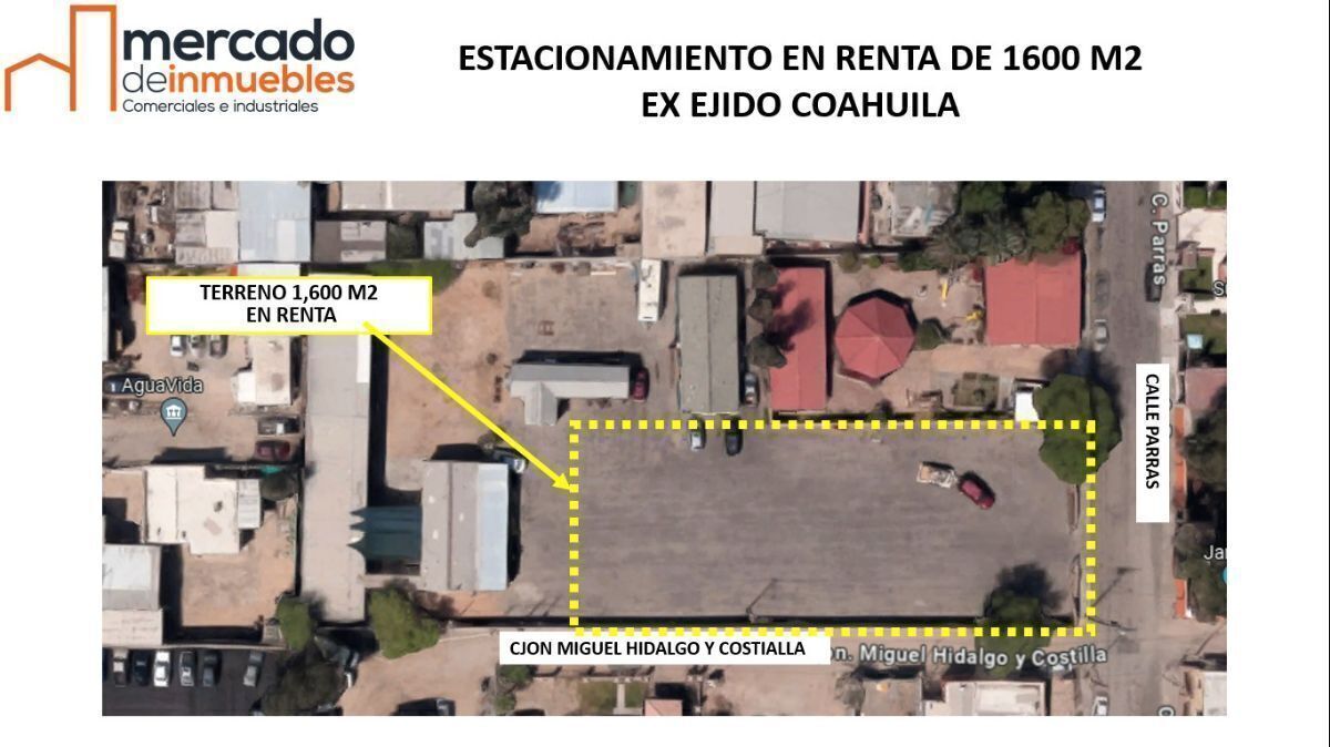¡¡!! EN RENTA, ESTACIONAMIENTO DE 1,600 M2, EX EJIDO COAHUILA!!