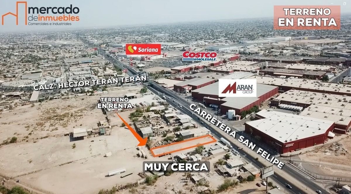 !!Terreno en Renta 1,220 m2, Carretera Mexicali-San Felipe!!