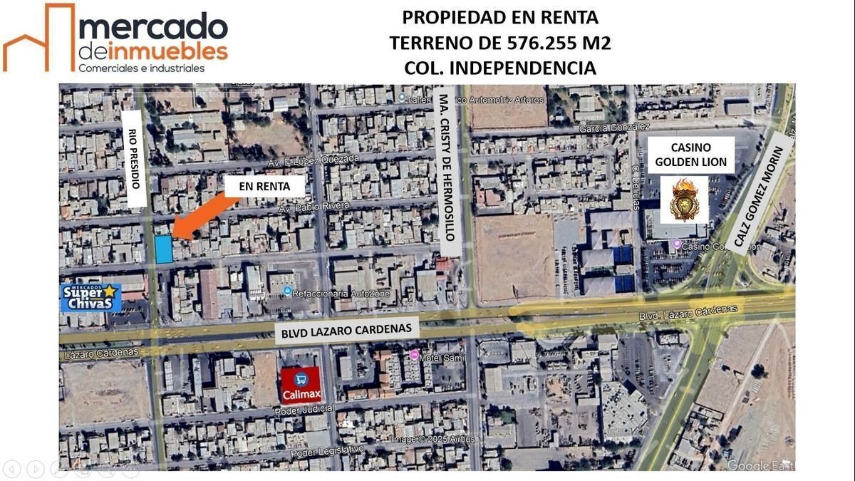 ‼ En RENTA terreno comercial en Esquina de 576 m2  ‼
