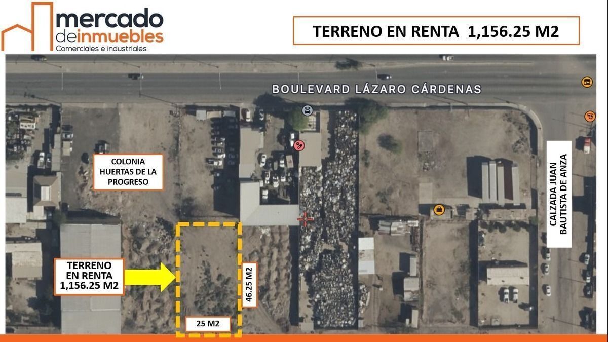 !!Terreno en Renta 1,156.25 m2, Mexicali!!