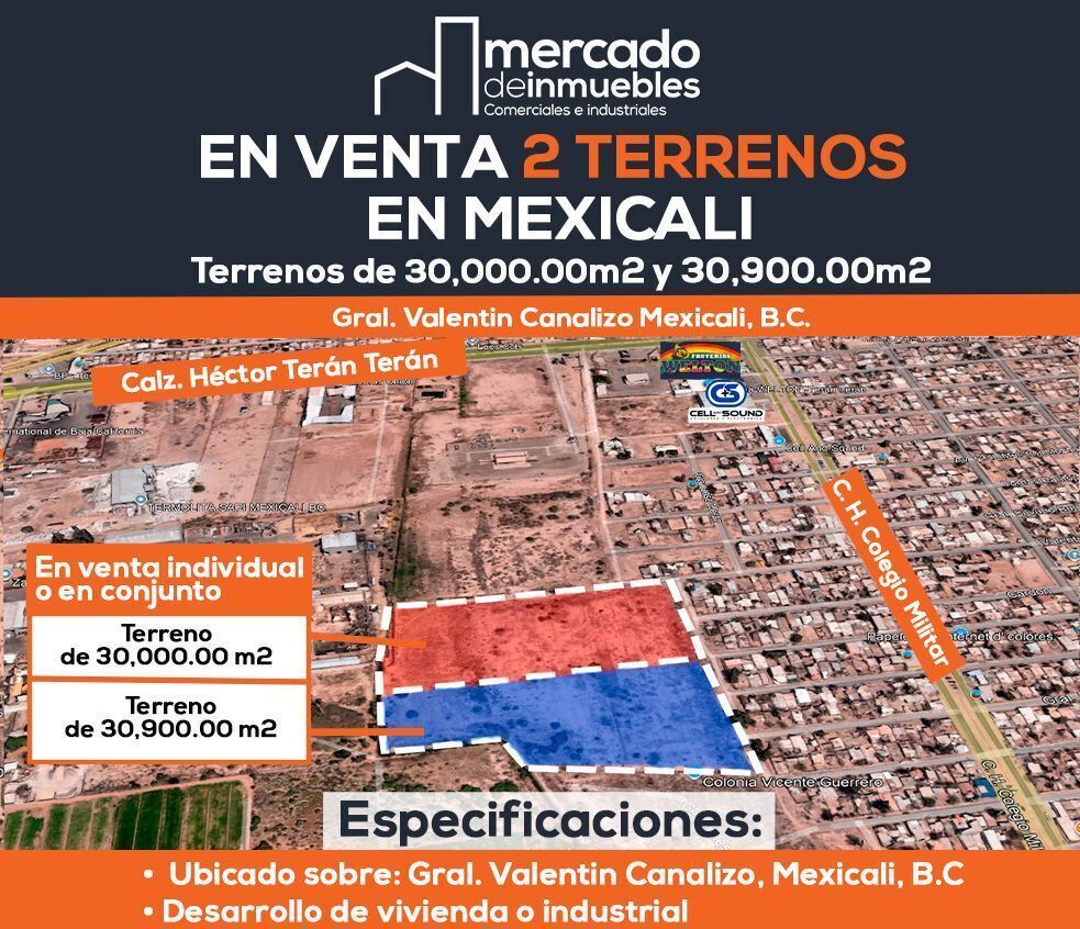 ‼En VENTA Terreno de vivienda o industrial en Mexicali‼