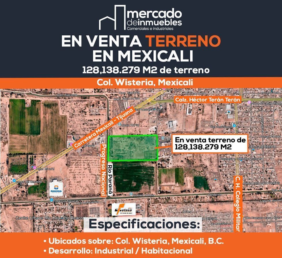 ‼En VENTA Terreno Industrial/habitacional en Mexicali‼